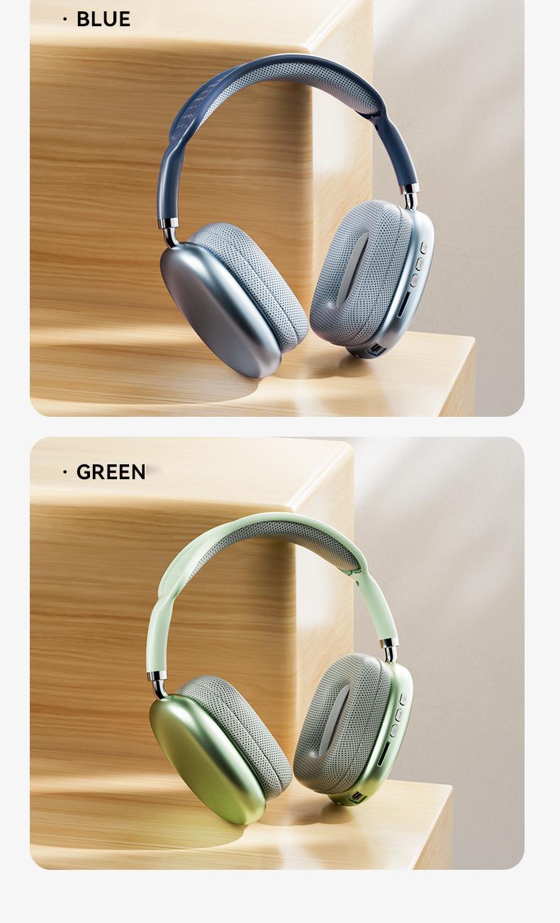 New P9 Pro Max Wireless Bluetooth Headphones HiFi Stereo Noise Cancelling Waterproof Mic Pods Over Ear Sports