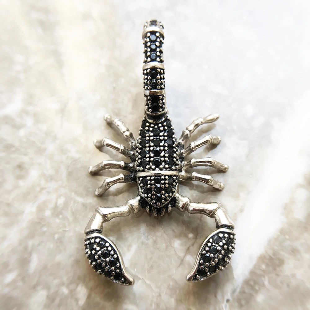 Pendant Scorpion Black,Brand New Fashion Jewelry Europe 925 Sterling Silver Accessories Gift For Woman Rebel Men - Gemtopia