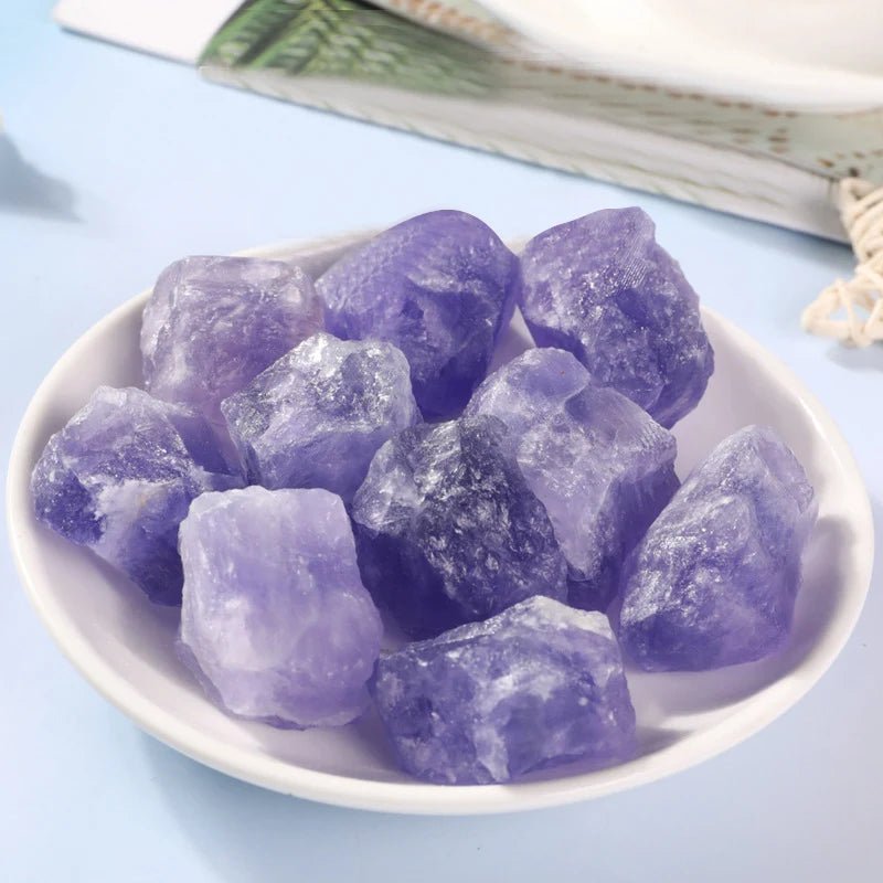 100g Natural Rough Amethyst Stone Raw Purple Quartz Healing Energy Natural Minerals Reiki Stone Garden Decoration Aquarium Decor - Gemtopia