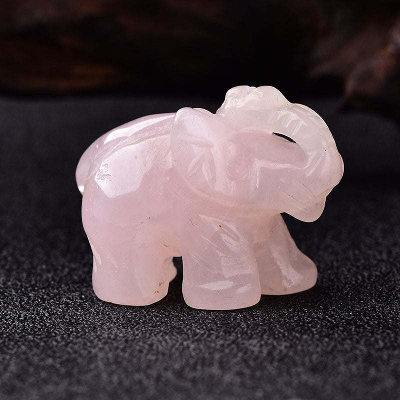 1PC Natural Crystal Amethyst Elephant Obsidian Animals Stone - Gemtopia