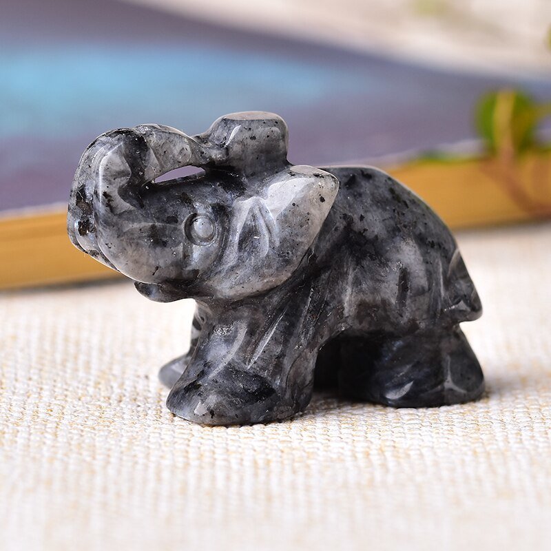 1PC Natural Crystal Amethyst Elephant Obsidian Animals Stone - Gemtopia