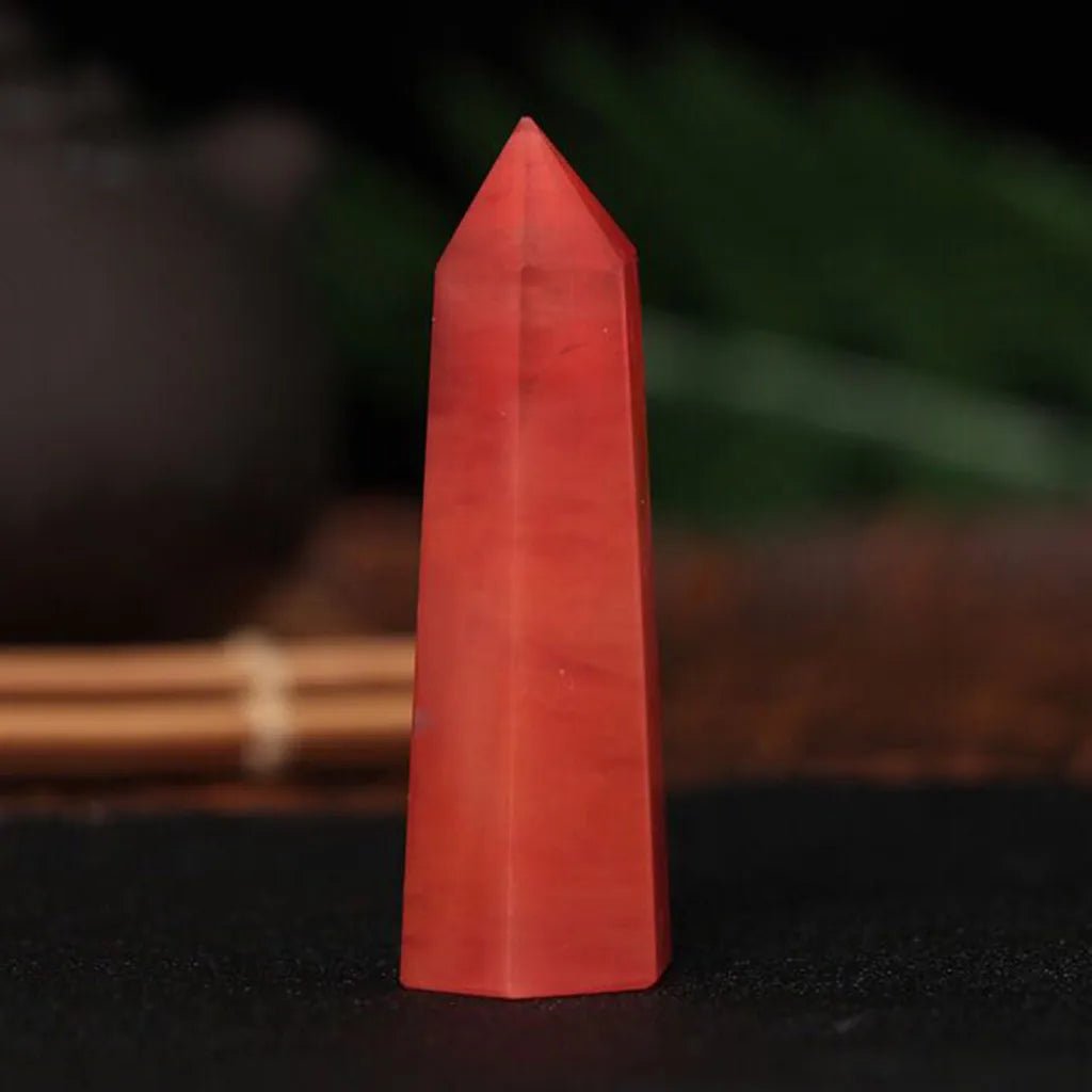 1PC Natural Rare Red Quartz Crystal Single Terminated Wand Point Healing 40 - 50mm Mineral Specimens Collectibles Home Decor Stone - Gemtopia