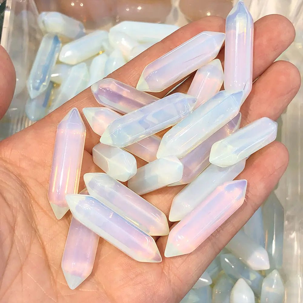 1pc Small Rose Quartz DT Points Wand Hexagonal Crystal Natural Stone Mineral Healing Reiki Home Room Decor DIY for Pendant Gift - Gemtopia