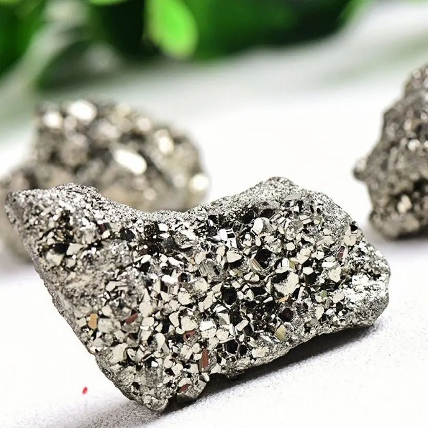 200g Natural pyrite raw stone stone crystal cluster rock mineral energy home decoration Mineral decoration specimen collec - Gemtopia