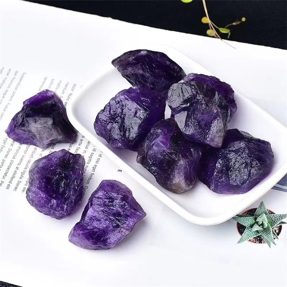 Bulk Natural Crystal Amethyst Raw Stones Purple Rough Quartz Crystals Reiki Healing Energy Gemstone Mineral Specimen Home Decora - Gemtopia