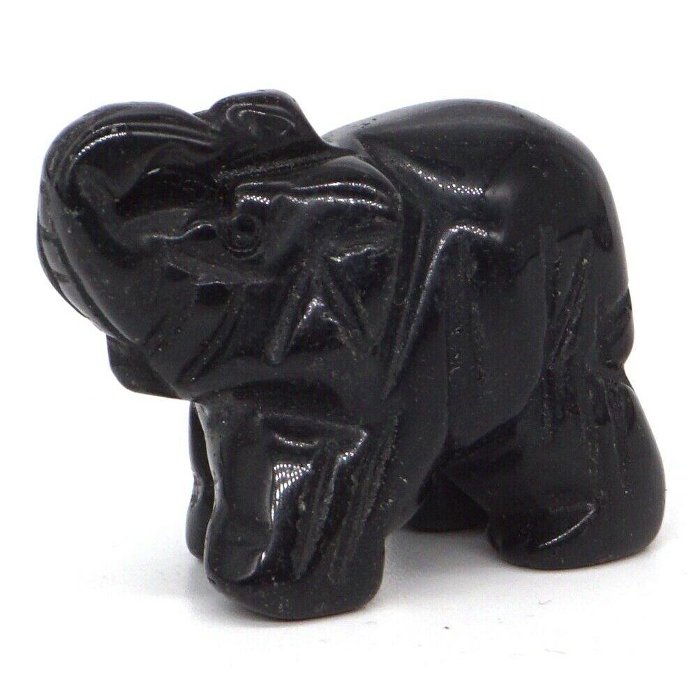 Elephant Statue Natural Gemstone Carved Healing Crystal Amethyst Quartz Animals Figurine Reiki Stones Lucky Decoration Wholesale