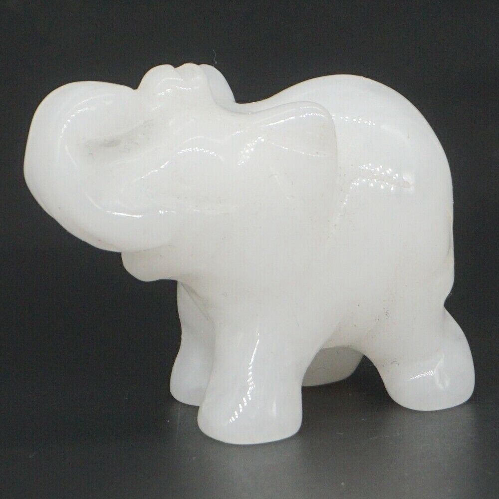 Elephant Statue Natural Gemstone Carved Healing Crystal Amethyst Quartz Animals Figurine Reiki Stones Lucky Decoration Wholesale