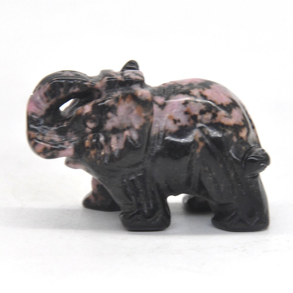 Elephant Statue Natural Gemstone Carved Healing Crystal Amethyst Quartz Animals Figurine Reiki Stones Lucky Decoration Wholesale