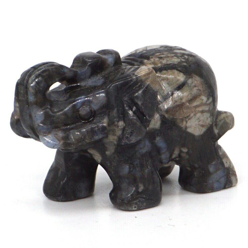 Elephant Statue Natural Gemstone Carved Healing Crystal Amethyst Quartz Animals Figurine Reiki Stones Lucky Decoration Wholesale