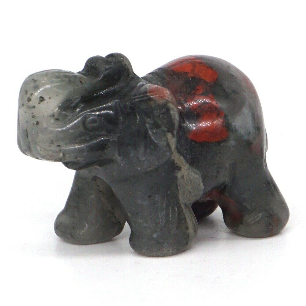 Elephant Statue Natural Gemstone Carved Healing Crystal Amethyst Quartz Animals Figurine Reiki Stones Lucky Decoration Wholesale