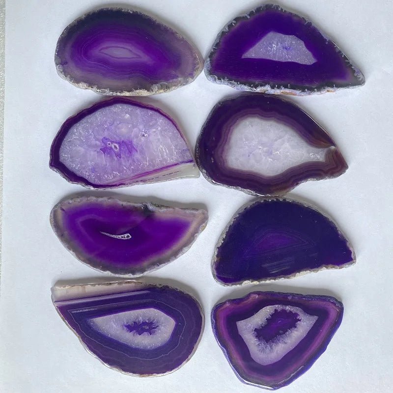 Natural Agate Geode Polished Irregular Crystal Slice Stone DIY Pendant Mineral Home Decoration Healing Crystal Stone Slice Gifts - Gemtopia