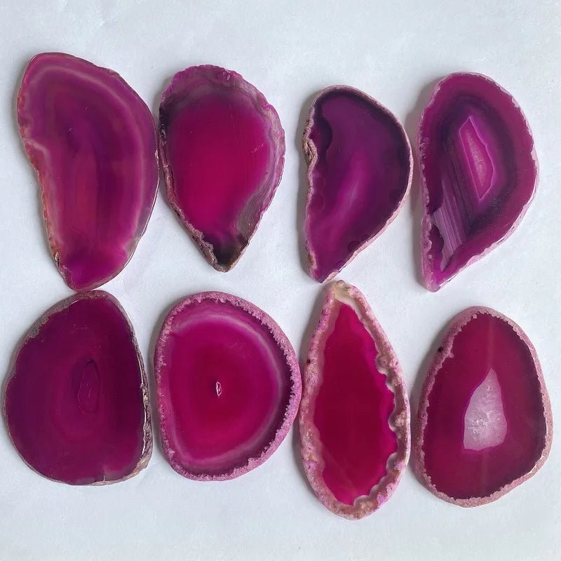 Natural Agate Geode Polished Irregular Crystal Slice Stone DIY Pendant Mineral Home Decoration Healing Crystal Stone Slice Gifts - Gemtopia