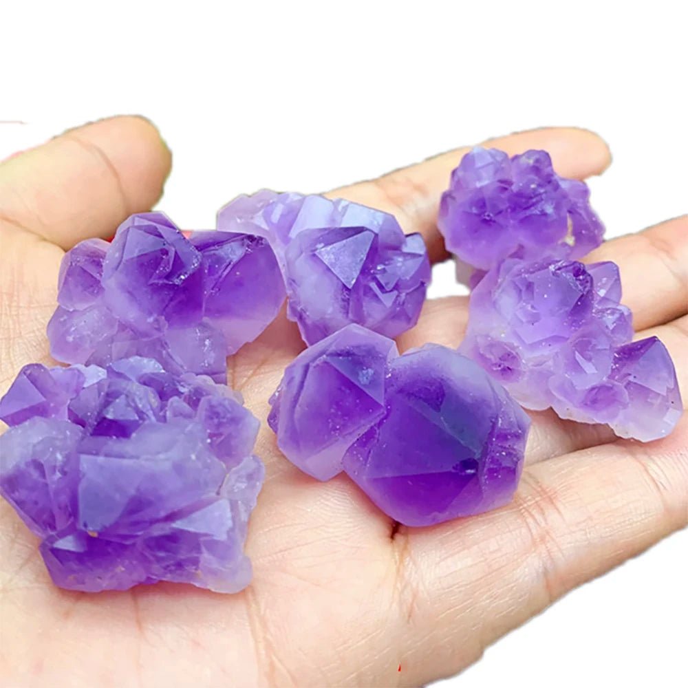 Natural Amethyst Flower Gravel Crystal Raw Ore Healing Crystal Mineral Stone Specimen Collection Gifts Home Aquarium Decor 50g - Gemtopia