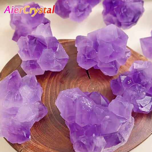 Natural Amethyst Flower Gravel Crystal Raw Ore Healing Crystal Mineral Stone Specimen Collection Gifts Home Aquarium Decor 50g - Gemtopia