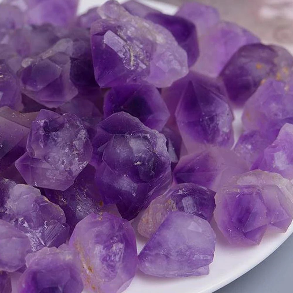 Natural Amethyst Flower Gravel Crystal Raw Ore Healing Crystal Mineral Stone Specimen Collection Gifts Home Aquarium Decor 50g - Gemtopia