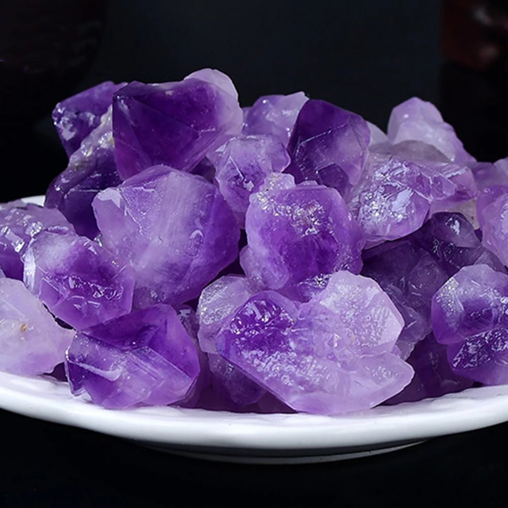 Natural Amethyst Flower Gravel Crystal Raw Ore Healing Crystal Mineral Stone Specimen Collection Gifts Home Aquarium Decor 50g - Gemtopia