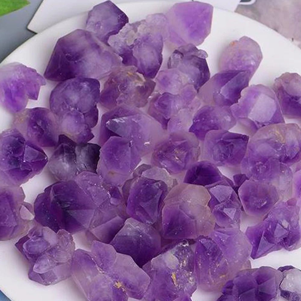 Natural Amethyst Flower Gravel Crystal Raw Ore Healing Crystal Mineral Stone Specimen Collection Gifts Home Aquarium Decor 50g - Gemtopia