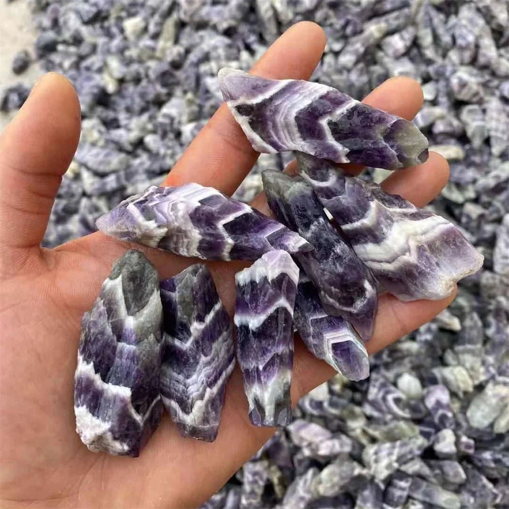 Natural Beautiful Dream Amethyst Crystal Rough Stone Specimens Energy Healing Crystals Mineral Specimen - Gemtopia