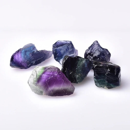 Natural Colorful fluorite Crystal Stone Healing Quartz Ore Mineral Energy Stone Fluorite Ornaments Rock Specimen DIY gift - Gemtopia