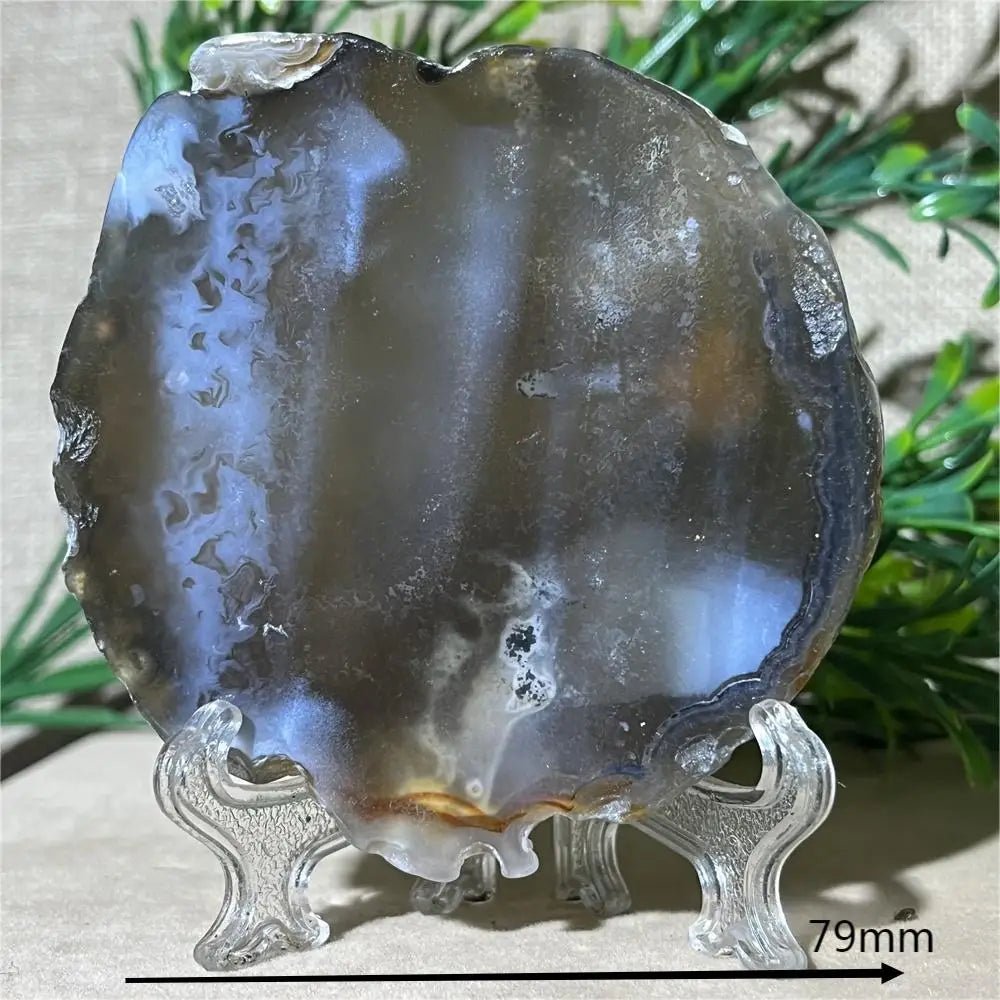 Natural Crystal Agate Slab Gems Wichcraft Minerals Beauty Reiki Home Decoration Gemstone Healing Stone Quartz +Stand - Gemtopia