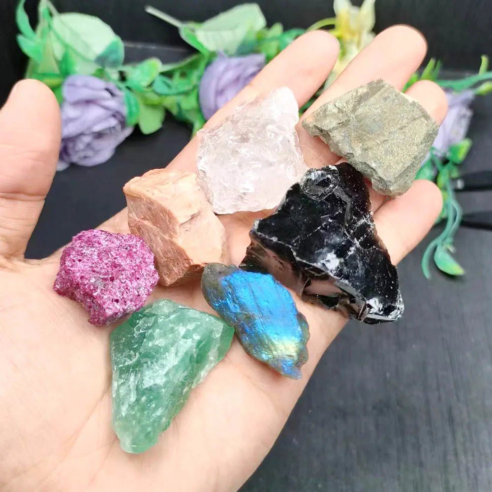 Natural Gemstone Mixed Crystal Raw Stone Irregular Rough Stone Reiki Healing Crystals Mineral Specimens Home Decoration - Gemtopia