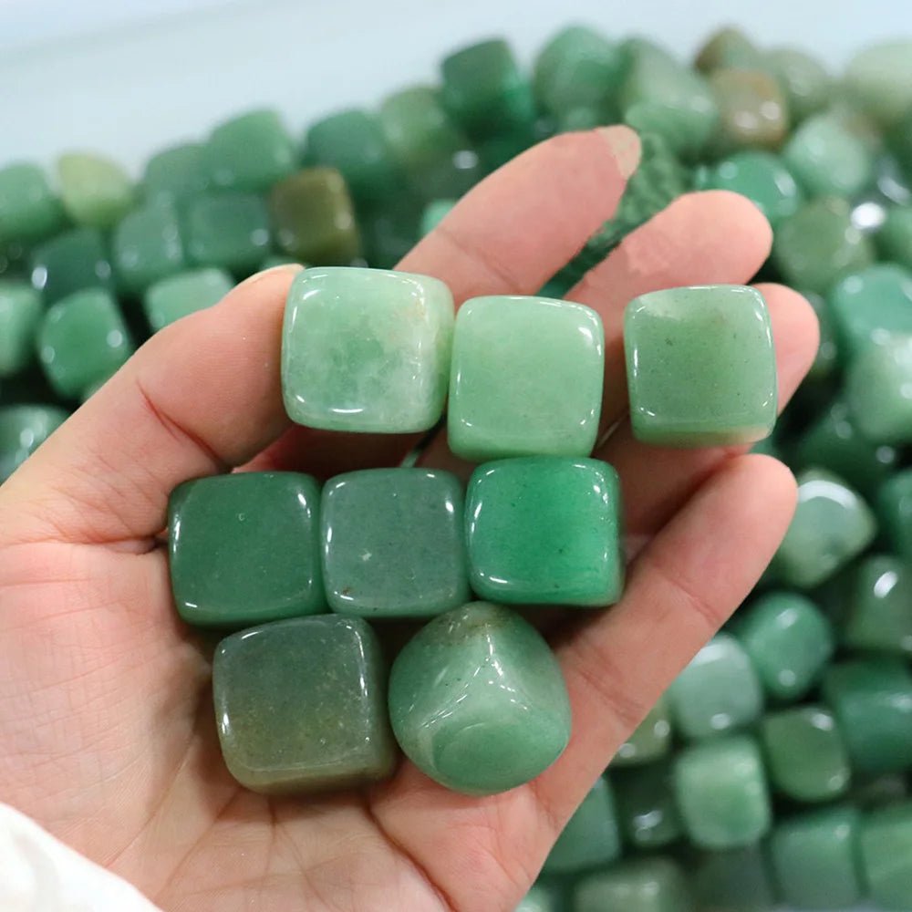 Natural Green Tangling Jade Tumbled Stones Crystals Mineral Specimen Healing Raw Gemstones - Gemtopia