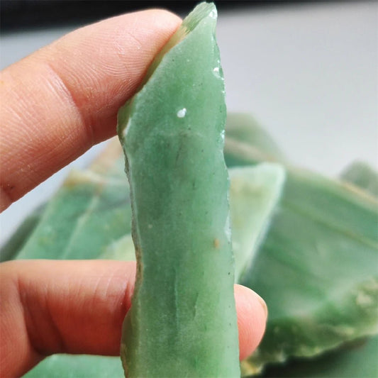 Natural Jadeite Stone Green Raw China Dulong Jade Teaching mineral specimens Home Decoration Stone - Gemtopia