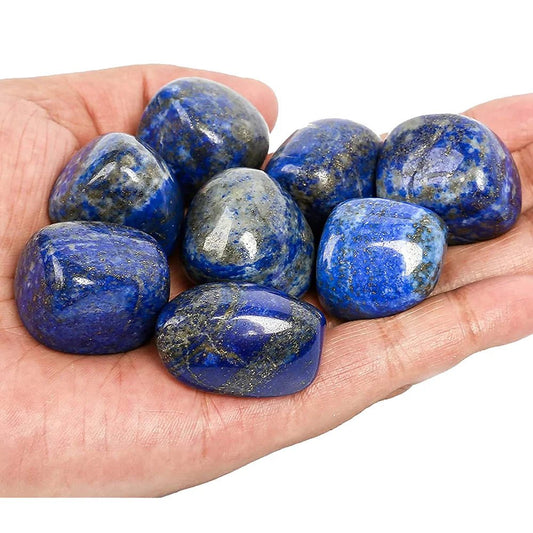 Natural Lapis Lazuli Tumbled Stones for Wicca Reiki Healing Crystals Polished Energy Chakra Stone Ornament 20 - 30mm - Gemtopia