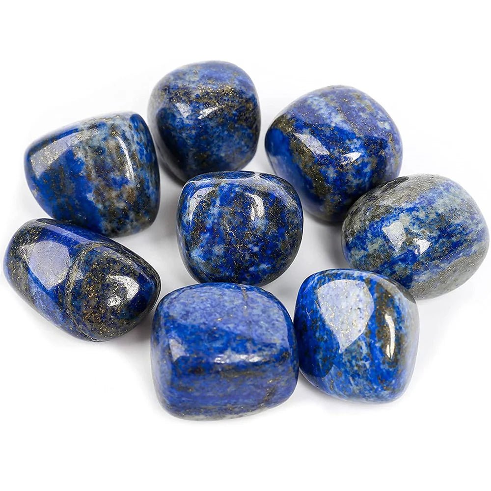 Natural Lapis Lazuli Tumbled Stones for Wicca Reiki Healing Crystals Polished Energy Chakra Stone Ornament 20 - 30mm - Gemtopia