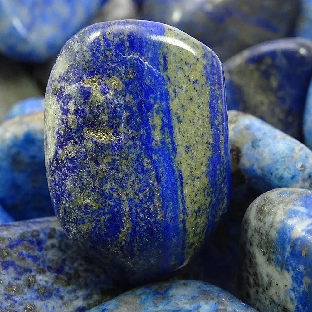 Natural Lapis Lazuli Tumbled Stones for Wicca Reiki Healing Crystals Polished Energy Chakra Stone Ornament 20 - 30mm - Gemtopia