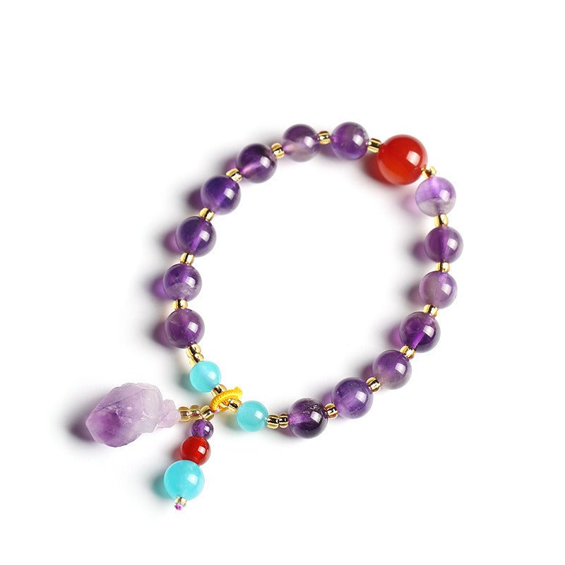 Natural Lavender Amethyst Original Stone Bracelet - Gemtopia