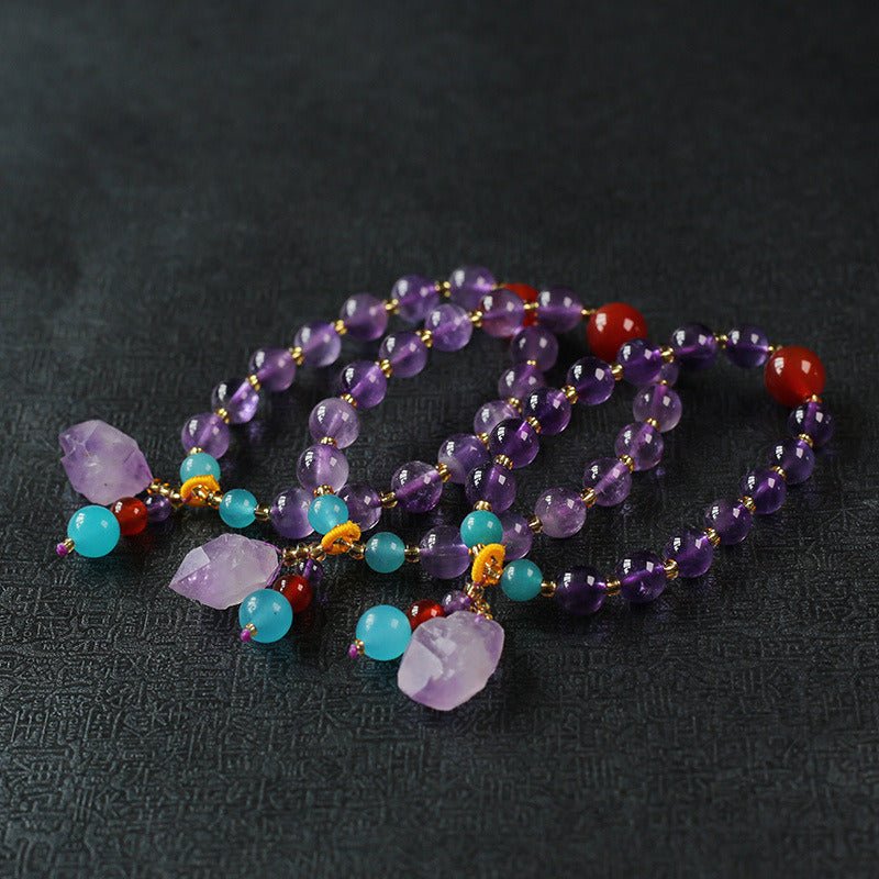 Natural Lavender Amethyst Original Stone Bracelet - Gemtopia