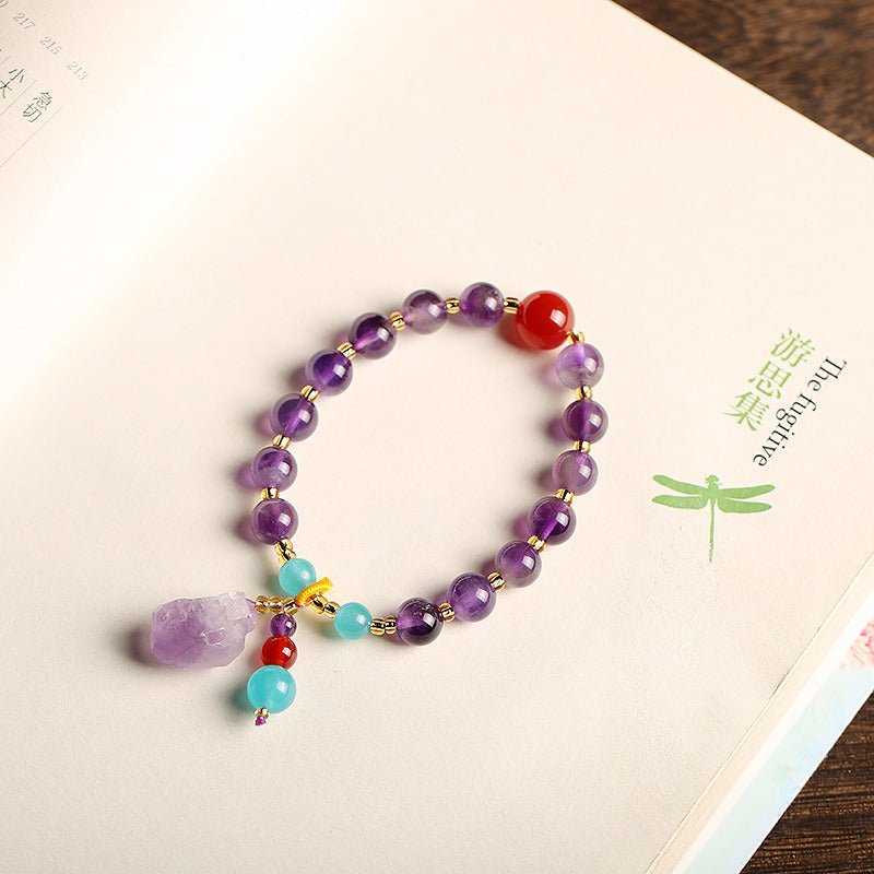 Natural Lavender Amethyst Original Stone Bracelet - Gemtopia