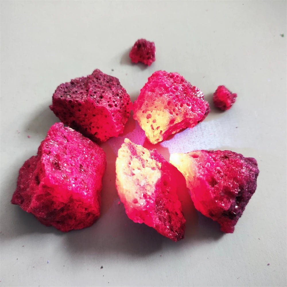 Natural Red corundum Stone Raw Stone Ruby large particles Decorative Stone Mineral Specimens - Gemtopia