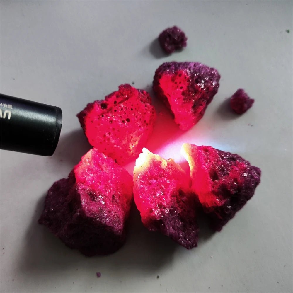 Natural Red corundum Stone Raw Stone Ruby large particles Decorative Stone Mineral Specimens - Gemtopia