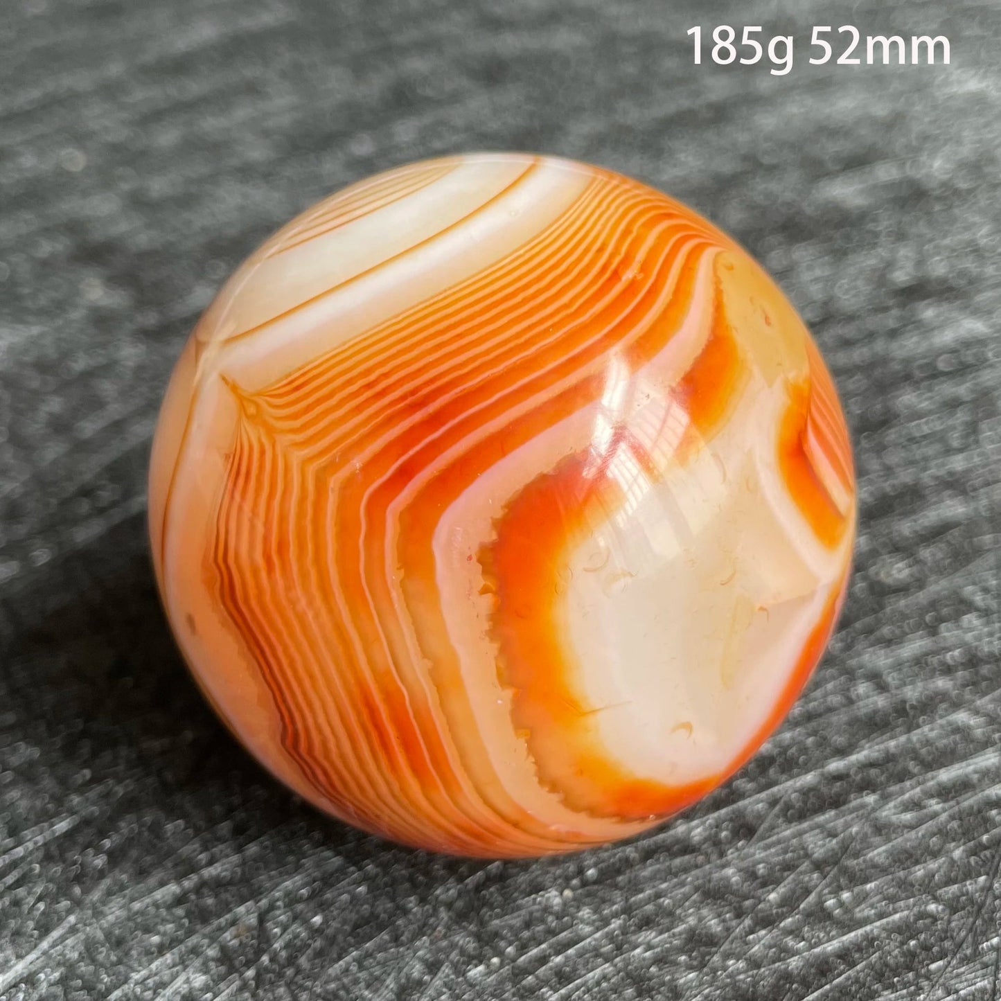 Natural Stone Silk Agate Crystal Ball Colorful Quartz Sphere Carnelian Polished Rock Decor Healing - Gemtopia