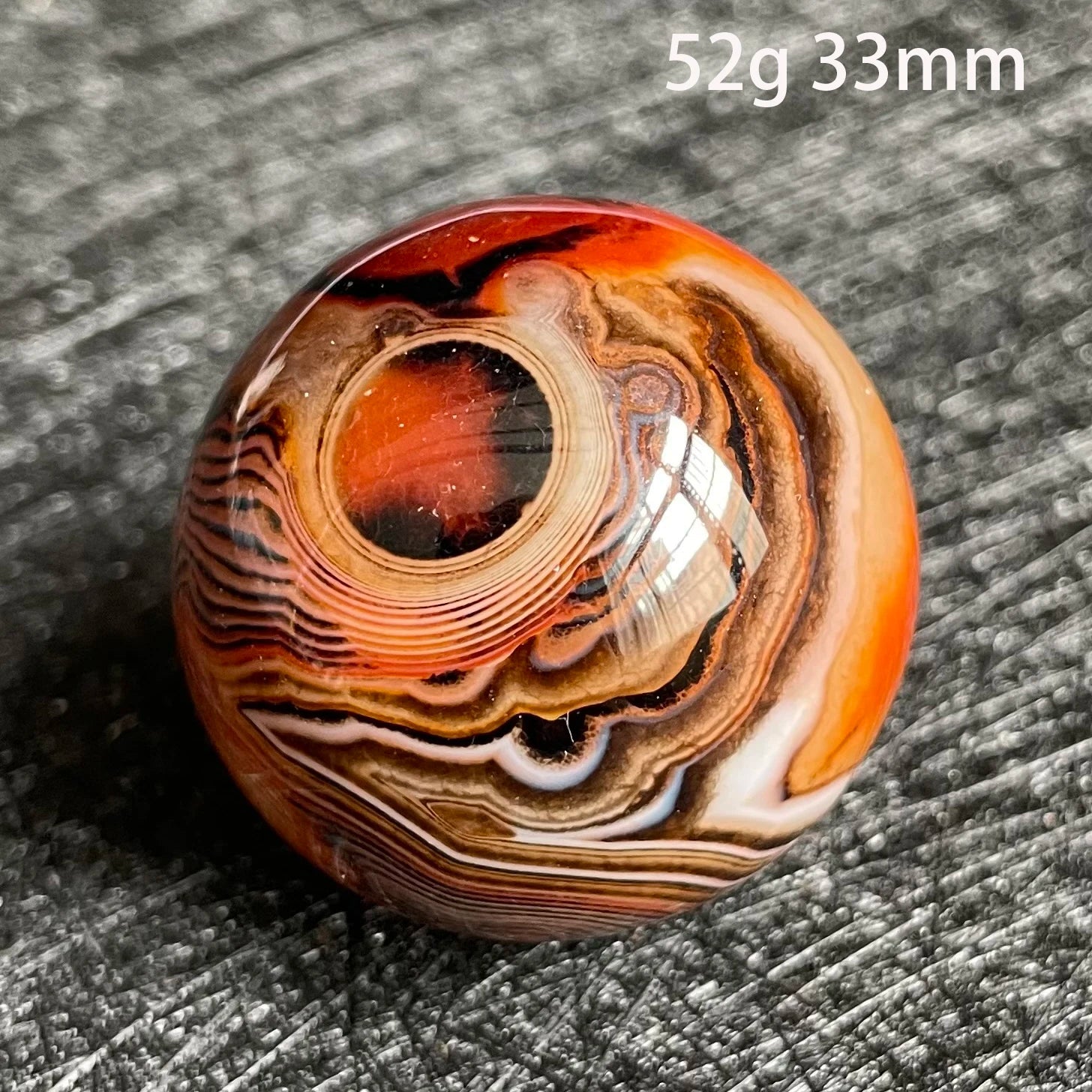 Natural Stone Silk Agate Crystal Ball Colorful Quartz Sphere Carnelian Polished Rock Decor Healing - Gemtopia