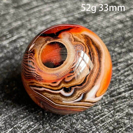 Natural Stone Silk Agate Crystal Ball Colorful Quartz Sphere Carnelian Polished Rock Decor Healing - Gemtopia