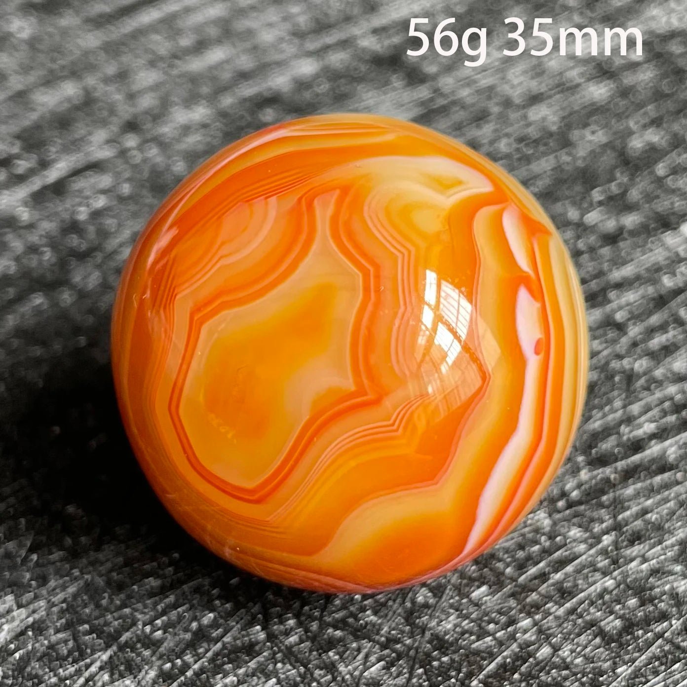 Natural Stone Silk Agate Crystal Ball Colorful Quartz Sphere Carnelian Polished Rock Decor Healing - Gemtopia
