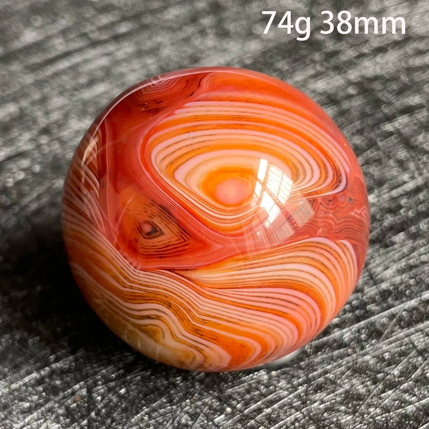 Natural Stone Silk Agate Crystal Ball Colorful Quartz Sphere Carnelian Polished Rock Decor Healing - Gemtopia