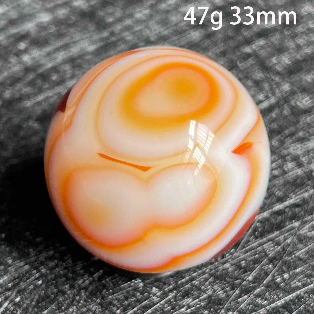 Natural Stone Silk Agate Crystal Ball Colorful Quartz Sphere Carnelian Polished Rock Decor Healing - Gemtopia