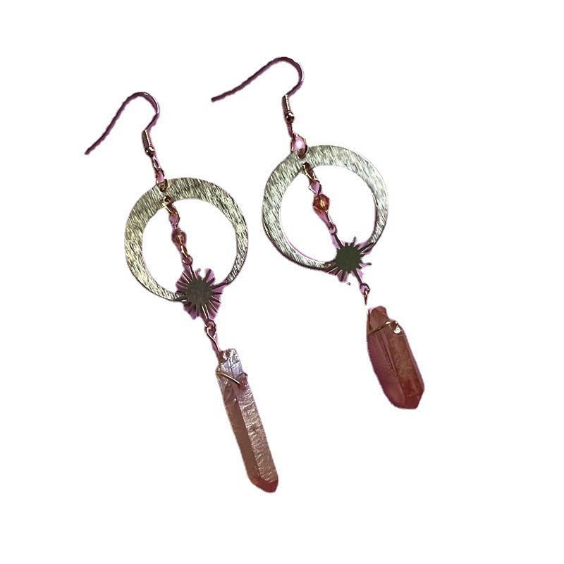 New Celestial Halo Quartz Earrings - Gemtopia