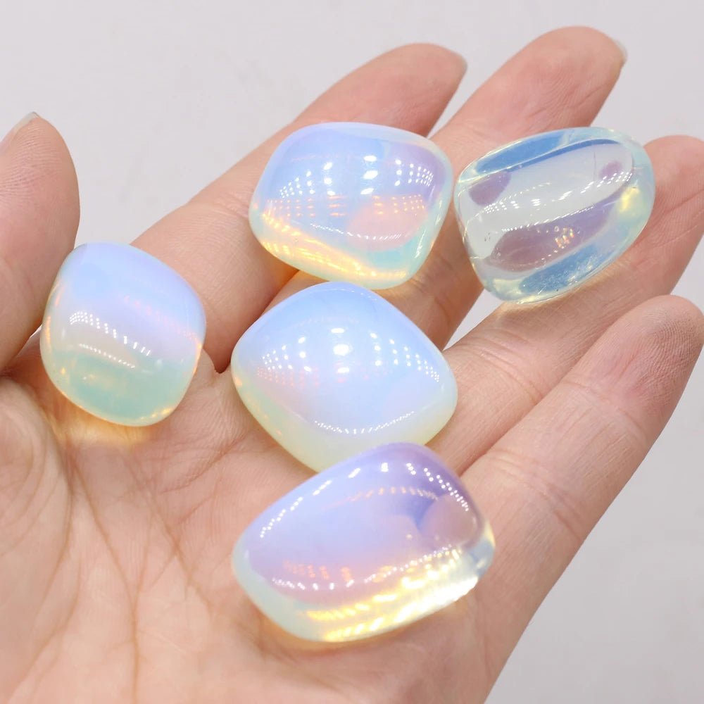 Opal Quartz Ornaments Irregular Crystal Polished Healing Fish Tank Garden Home Decor Craft Natural Stone Mineral DIY Jewelry 1PC - Gemtopia