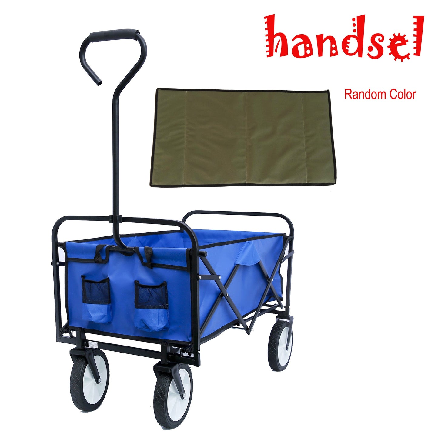 Outdoor Folding Wagon Garden ; Large Capacity Folding Wagon Garden Shopping Beach Cart ; Heavy Duty Foldable Cart; for Outdoor Activities; Beaches; Parks; Camping - Gemtopia