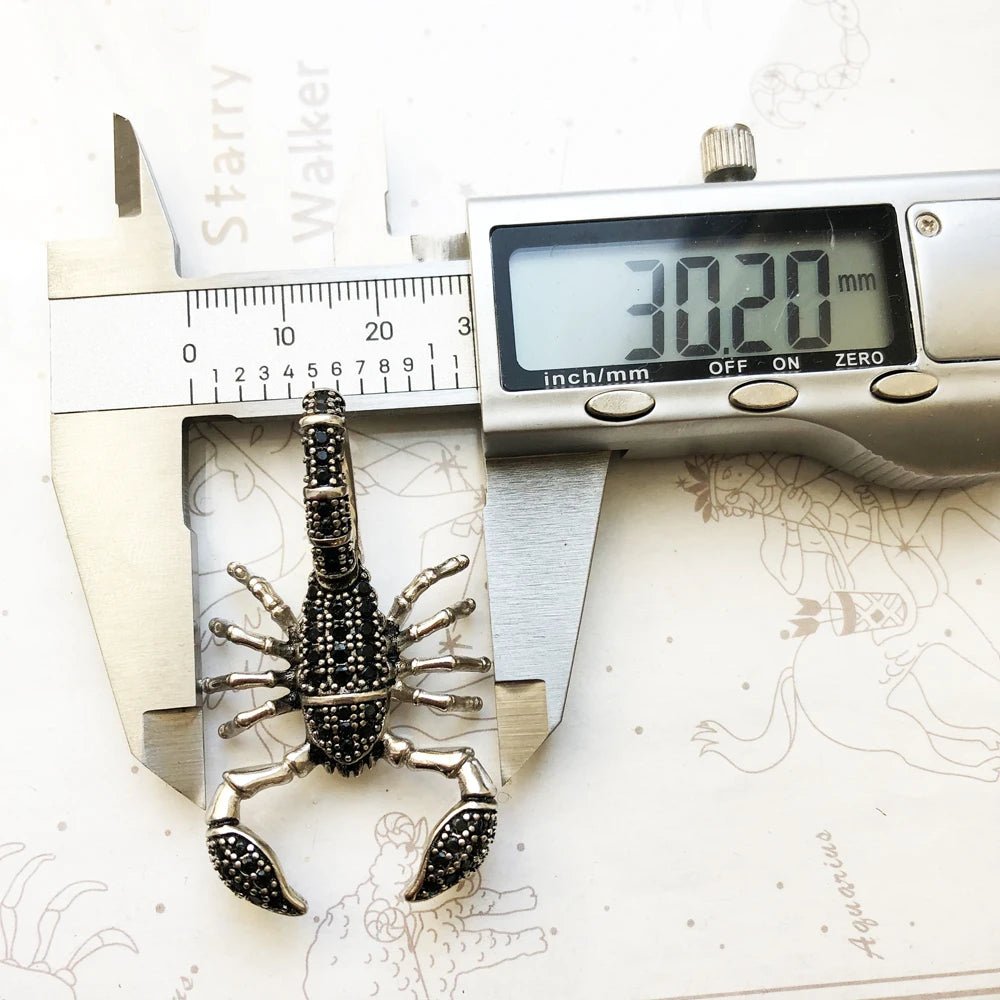 Pendant Scorpion Black,Brand New Fashion Jewelry Europe 925 Sterling Silver Accessories Gift For Woman Rebel Men - Gemtopia