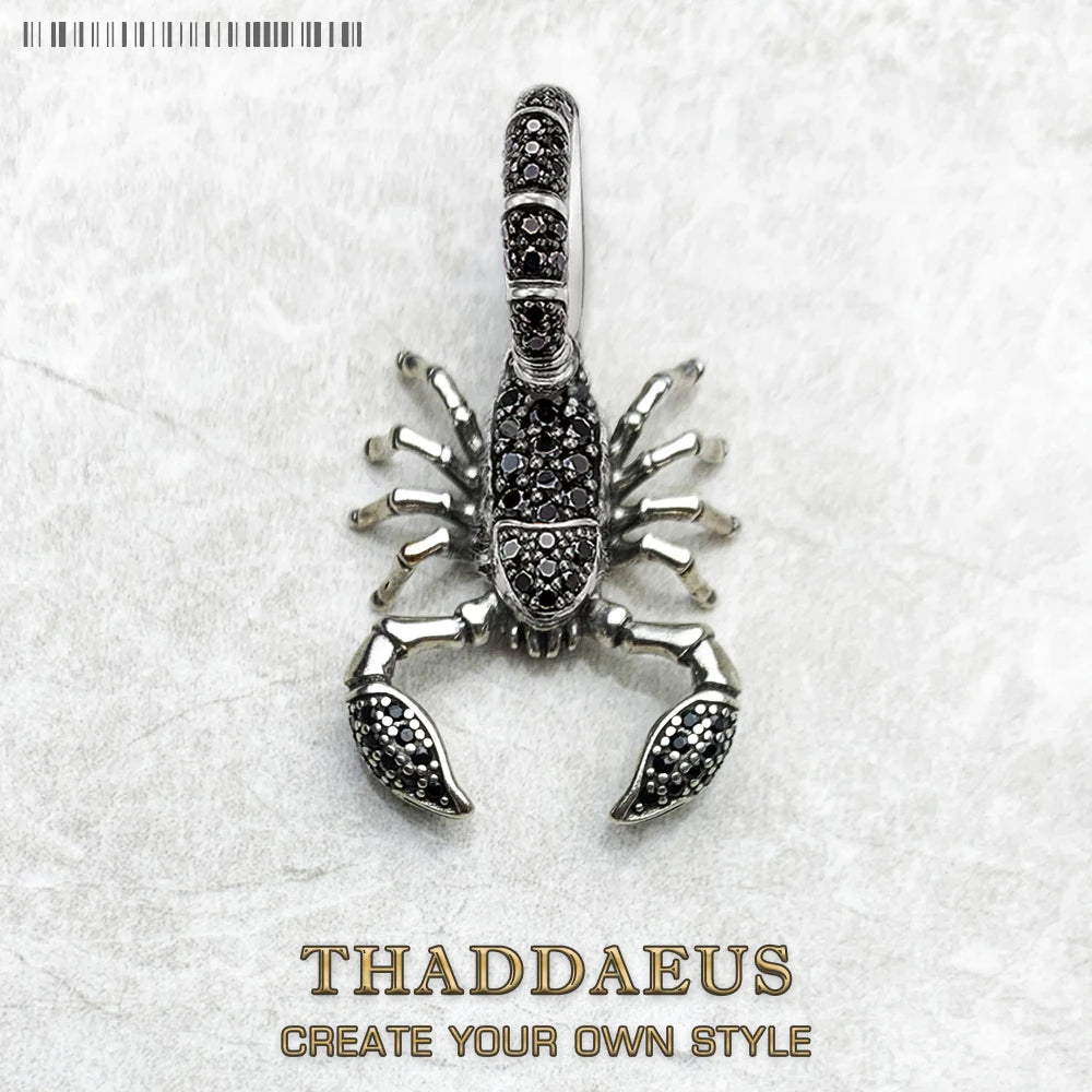 Pendant Scorpion Black,Brand New Fashion Jewelry Europe 925 Sterling Silver Accessories Gift For Woman Rebel Men - Gemtopia