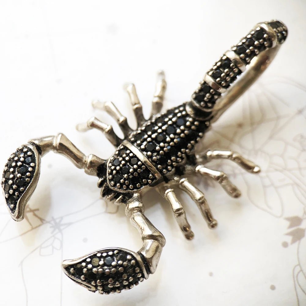 Pendant Scorpion Black,Brand New Fashion Jewelry Europe 925 Sterling Silver Accessories Gift For Woman Rebel Men - Gemtopia