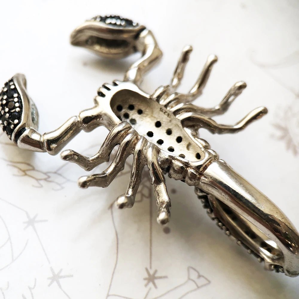 Pendant Scorpion Black,Brand New Fashion Jewelry Europe 925 Sterling Silver Accessories Gift For Woman Rebel Men - Gemtopia