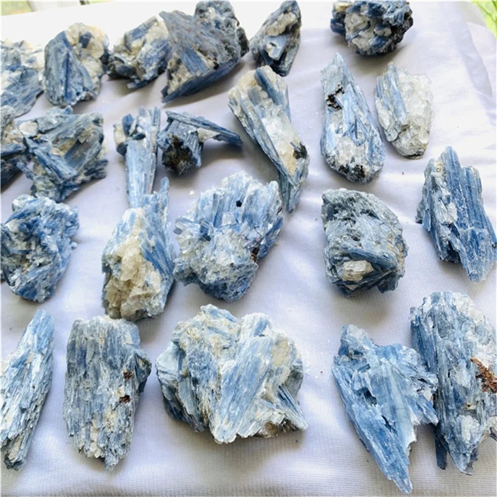 Precious Natural Mineral Kyanite Crystal Specimen Stone Raw Gemstone Chip For Reiki Healing Blue Calcite Collect Jewelry 1pc - Gemtopia