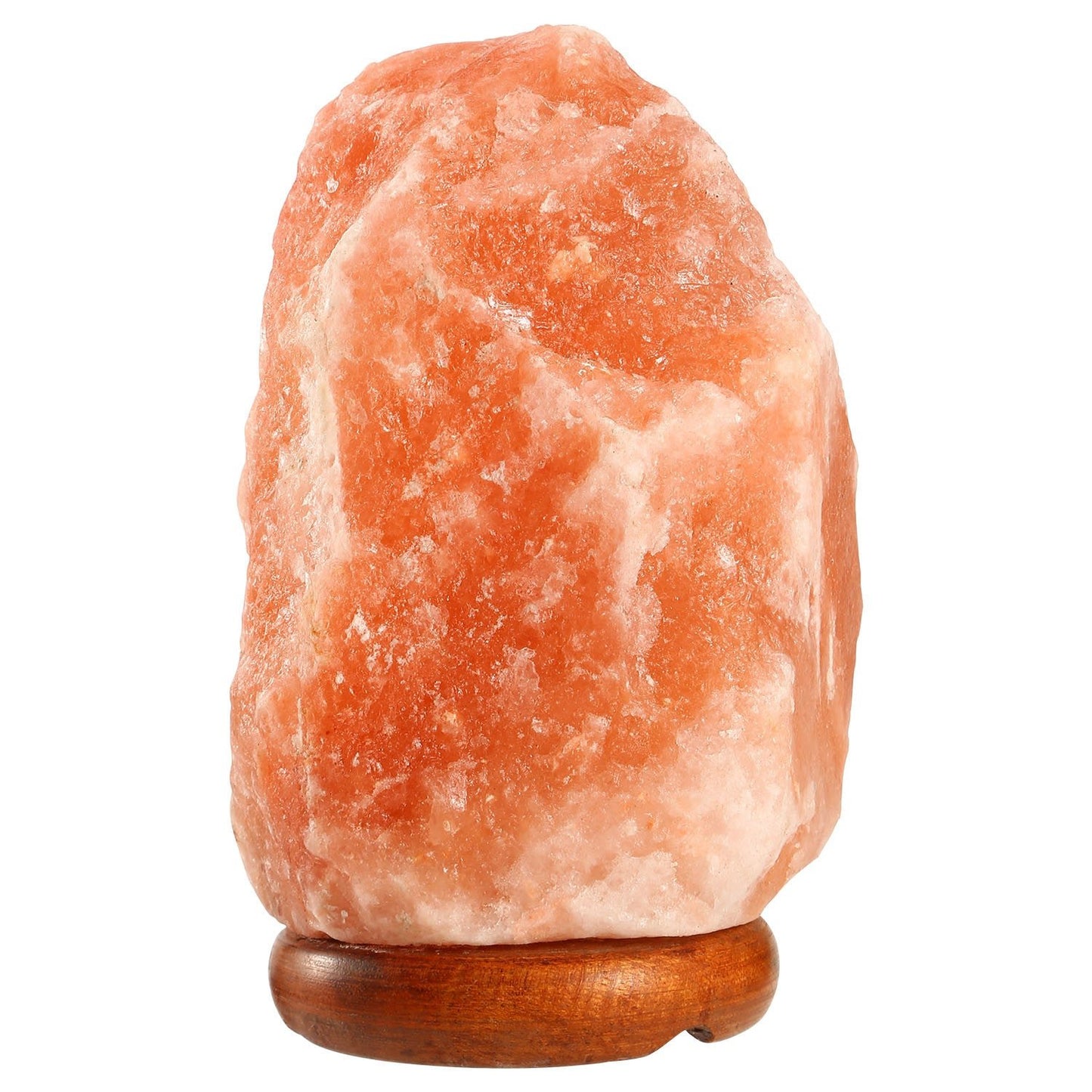 Salt Lamp Crystal Rock Salt Lamp with Dimmer Switch Hand Carved Table Lamps Night Light with Wood Base - Gemtopia